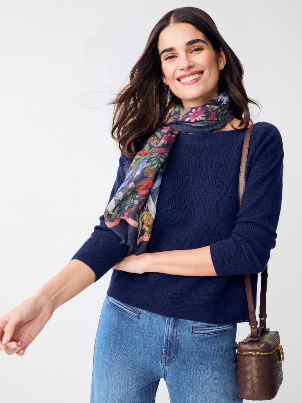 J McLaughlin Courcheval Cashmere Sweater - Classic Navy NEW